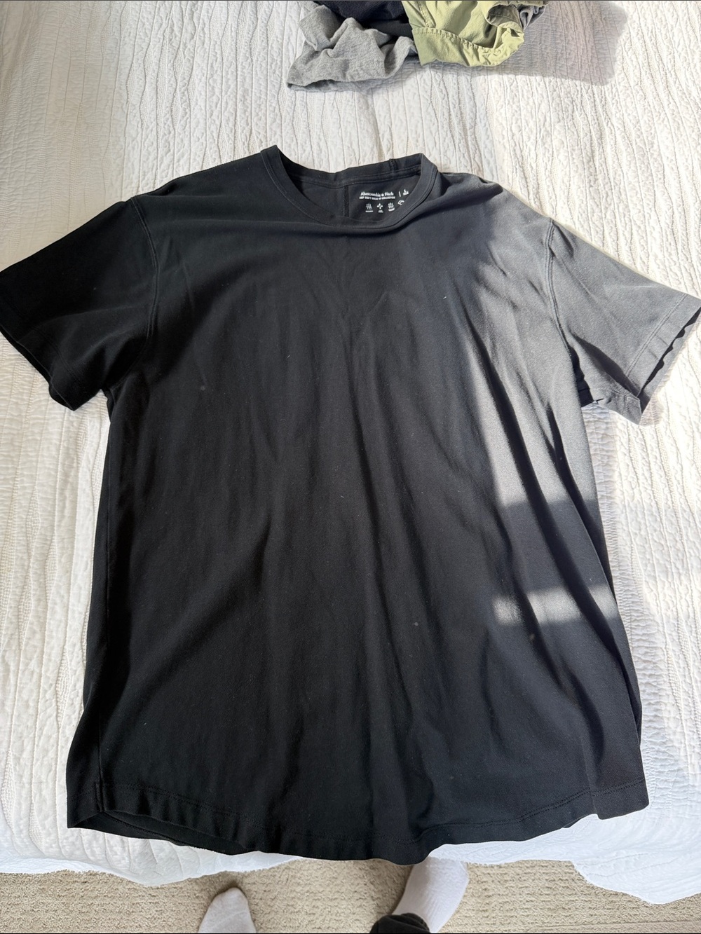 Abercrombie & Fitch Black Crewneck Short Sleeve Tee